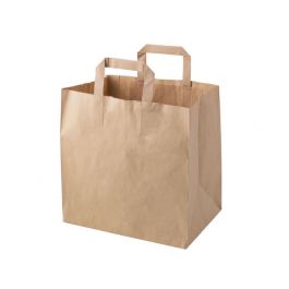 Carrier bags made of recycled paper 26x17x25 cm brown (250 pieces) [GB-DSE02394]