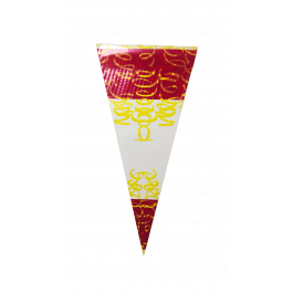 Conical bag 18x37cm 0.5 pounds red/yellow (250 pcs) [DV-3261]