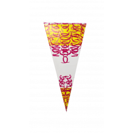 Conical bag 25x46cm 1 pound yellow/red (250 pcs) [DV-3266]