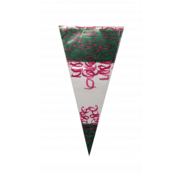Conical bag 18x37cm 0.5 pounds green/red (250 pcs) [DV-3263]