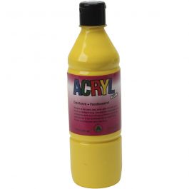 Acrylic paint, primary yellow, 500 ml/ 1 bottle [HOB-636015]