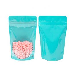 Stand Up Pouches Teal easter 13x7,9x20,6cm (25 Pieces) [ZBGW3TE]