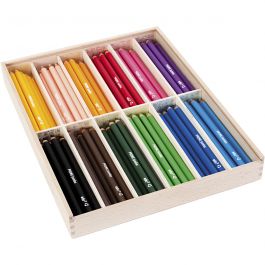 edu Jumbo Coloured Pencils, thickness 10 mm, lead 6,25 mm, assorted colours, 12x12 pc/ 1 pack [HOB-409144]
