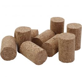 Cork, H: 4 cm, dia. 2.5 cm, size 4x2,5 cm, 50 pc/ 1 pack [HOB-668231]