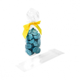 Block Bottom Bags Clear 6.4x5.1x24.8cm (100 pieces) [FG12]