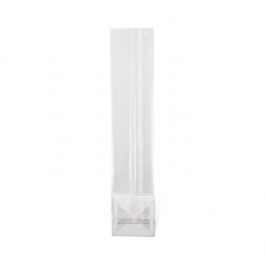 Block Bottom Bags Clear 8.9x5.7x30.5cm with paper insert (100 pieces) [FGPBH16]