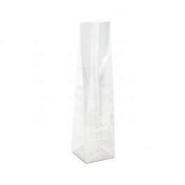 Block Bottom Bags Clear 6.4x5.1x24.8cm with paper insert (100 pieces) [FGPBH12]