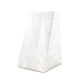 Block Bottom Bags Clear 5.1x3.8x12.7cm with paper insert (100 pieces) [FGPBH3]