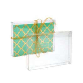 Plastic Gift Boxes 9.5x1.6x13.2cm Crystal Clear (25 pieces) [FPB118]