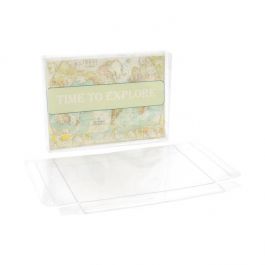 Plastic Gift Boxes 12.4x2.5x16.8cm Crystal Clear (25 pieces) [FPB123]