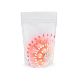 Stand Up Zipper Pouch Pastel Frosted Bloom 13x7.9x20.6 cm (25 pieces) [ZBGSW3BL]
