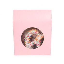 Kraft Gift Boxes Pink with Circle Window 10,5x4,4x13,3 cm (25 pieces) [FS347]