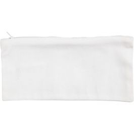 Cotton Pencil Case, size 11x23 cm,  210 g/m2, white, 1pc [HOB499903]