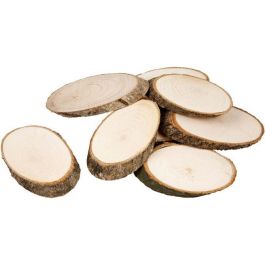 Wooden Discs, approx. 7.5x4.5 cm, thickness 8 mm, 20pcs [HOB56791]