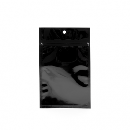 Grip Seal Bags Black 12.5x21cm Metallised (100 pieces) [HZBB6MB]