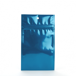 Grip Seal Bags Blue 12.5x21cm Metallised (100 pieces) [HZBB6MBL]