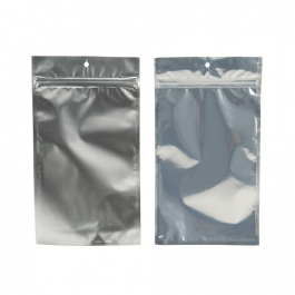 Grip Seal Bags Transparent/Silver 12.5x21cm (100 pieces) [HZBB6S]
