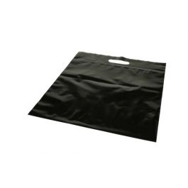 Plastic Carrier Bags Black 22.9x8.2x18.4cm 75 micron with Grip Seal (100 pieces) [ZH13BK5]