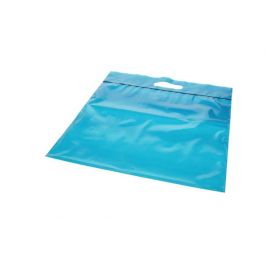 Plastic Carrier Bags Blue 22.9x8.2x18.4cm 75 micron (100 pieces) [ZH13BL5]