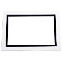 Mount Board Double thick bright White/Black 20.3x25.4cm with 10.1x15.2cm Window (25 pieces) [MD30008]