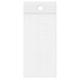 Grip Seal Bags with Hang hole 6.5x18cm Crystal Clear PP 50 micron (100 pieces) [ZR2H7]