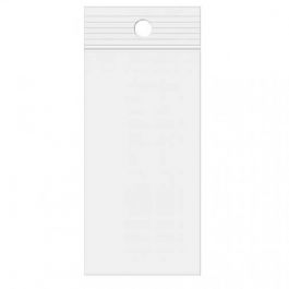 Grip Seal Bags with Hang hole 6.5x30.5cm Crystal Clear PP 50 micron (100 pieces) [ZR2H12]