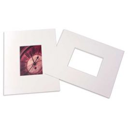 Mount Board Double thick White 20.3x25.4cm with 8.9x14cm Window (25 pieces) [MS31001]