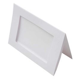Cards White with 8x12 Rectangular cut - Outer size for 10x12.5 print 240g 13x17.8cm (25 pieces) [PJ00111]