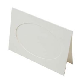 Cards with Frame Nature 10.5x16.3cm Oval cut - Outer size for 12.5x17.5 print 240g 14.3x21.6cm (25 pieces) [PJ41121]