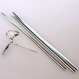 Tin Ties 15.2x0.4cm Silver Metallic Plastic (1.000 pieces) [TT6MS]