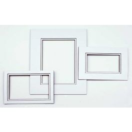 Mount Board Double thick White/Black 20.3x25.4cm with 12x17cm Window (10 pieces) [MD20193]