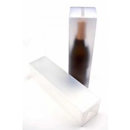 Plastic Gift Boxes for Bottles Frost 8x8x31cm (25 pieces) [PLBF176]
