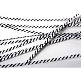 Tin Ties 15.2x0.4cm Paper White/Black striped (1.000 pieces) [TT6WKS]