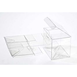 Plastic Gift Boxes 9.5x6.7x7.6cm Crystal Clear with Autolock Bottom (25 pieces) [FPLB215]