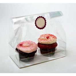 Cupcake Bags for Doubles w/ Paper Bottom 17,8 x 10,2 x 22,9cm (100 Pieces) [CBG5]