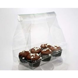 Cupcake Bags for Six Minis with Insert 17,8 x 10,2 x 22,9cm (100 Pieces) [CBG6]