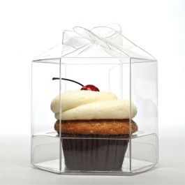 Twist Top Cupcake Boxes for Singles 8.9 x 8.9 x 9.5cm (100 Pieces) [CBS238]