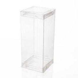 Crystal Clear Pop-up Tube. Square Shaped 5.4 x 5.4 x 15.2cm (25 Pieces) [CTSS26]