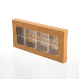 Kraft Artisan Candy Box Sets for 8 7 x 2.1 x 13,8cm (25 Pieces) [CNDY273]