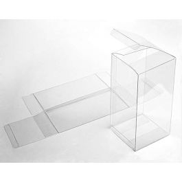 Plastic Gift Boxes 10.2x10.2x20.3cm Crystal Clear (25 pieces) [FB57]
