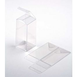 Plastic Gift Boxes 7.6x7.6x15.2cm Crystal Clear with Autolock Bottom (25 pieces) [FB59]