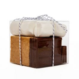 Plastic Gift Boxes 8.9x8.9x8.9cm Crystal Clear with Autolock Bottom (25 pieces) [PLB105]