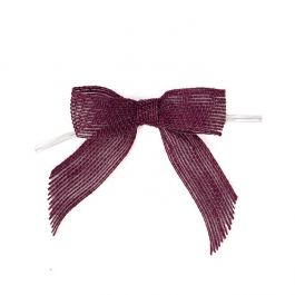 Bows Pre-tied Red Jute 8,9 cm (25 pieces) [JBOWR]