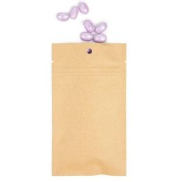 Kraft Hanging Barrier Bags 7.6 x 11.4 cm w/Tear Notches (100 Pieces) [HZBB3K]