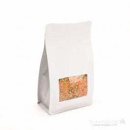 Stand Up Pouches Kraft White 12.7x7.6x20.3cm with Window (100 pieces) [SQMS7WK]