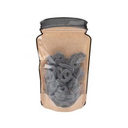 Mason Jar Zipper Pouch Kraft w/ Clear Front 15,2x7,9x25,4cm (100 Pieces) [SP7KCZ]