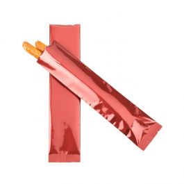 Plastic Bags Red 5x20.3cm Metallised and Sealable (100 pieces) [SVP28R]