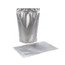 Stand Up Pouches Silver 23x12x34.5cm | 907 grams (100 pieces) [ZBGM6S]