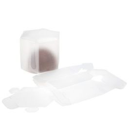Frosted Hexagon Box 4.4 x 4.4 x 3.8 cm (25 Pieces) [FS353F]