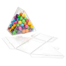 Plastic Gift Boxes Triangular 7.6x4.1x6.4cm Crystal Clear (25 pieces) [FS355]
